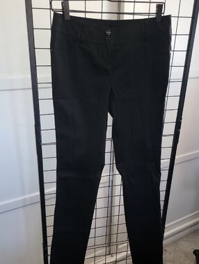 White House Black Market Classic Black Slim Stretch Pants Size 0 R